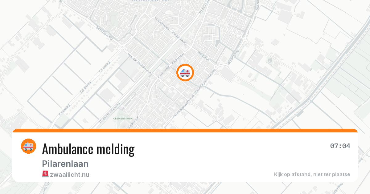 Ambulance melding — 6 jul 2026