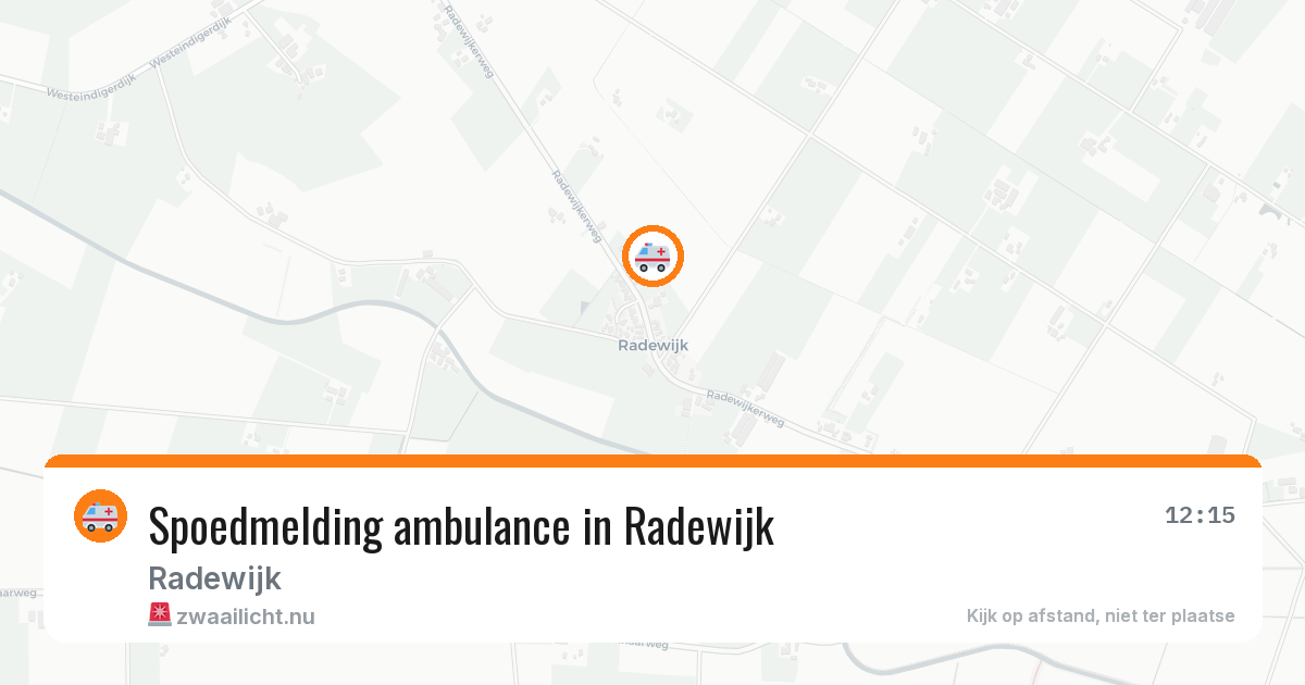 Spoedmelding ambulance in Radewijk — 29 mrt 2026