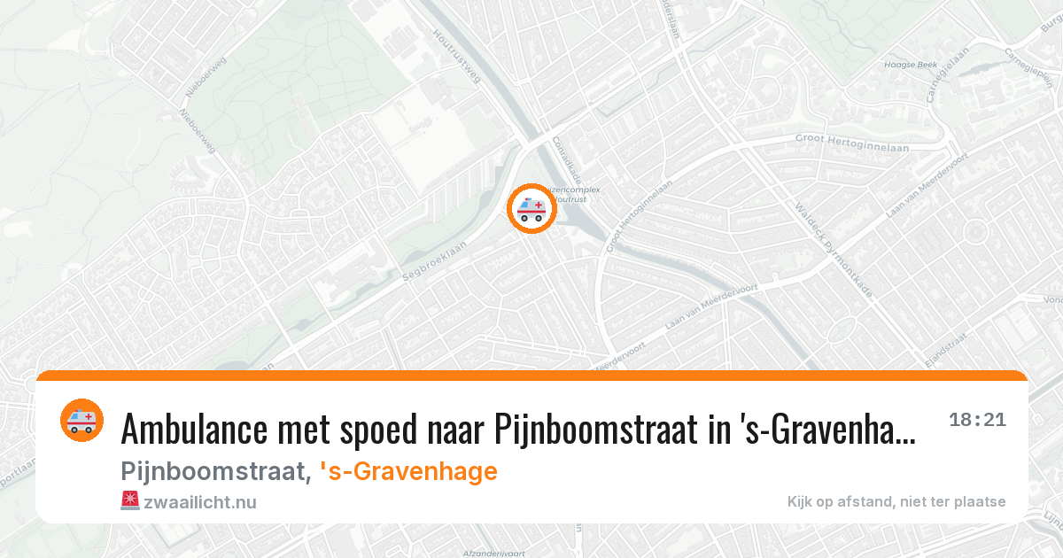 Ambulance met spoed naar Pijnboomstraat in 's-Gravenhage — 24 jul 2026