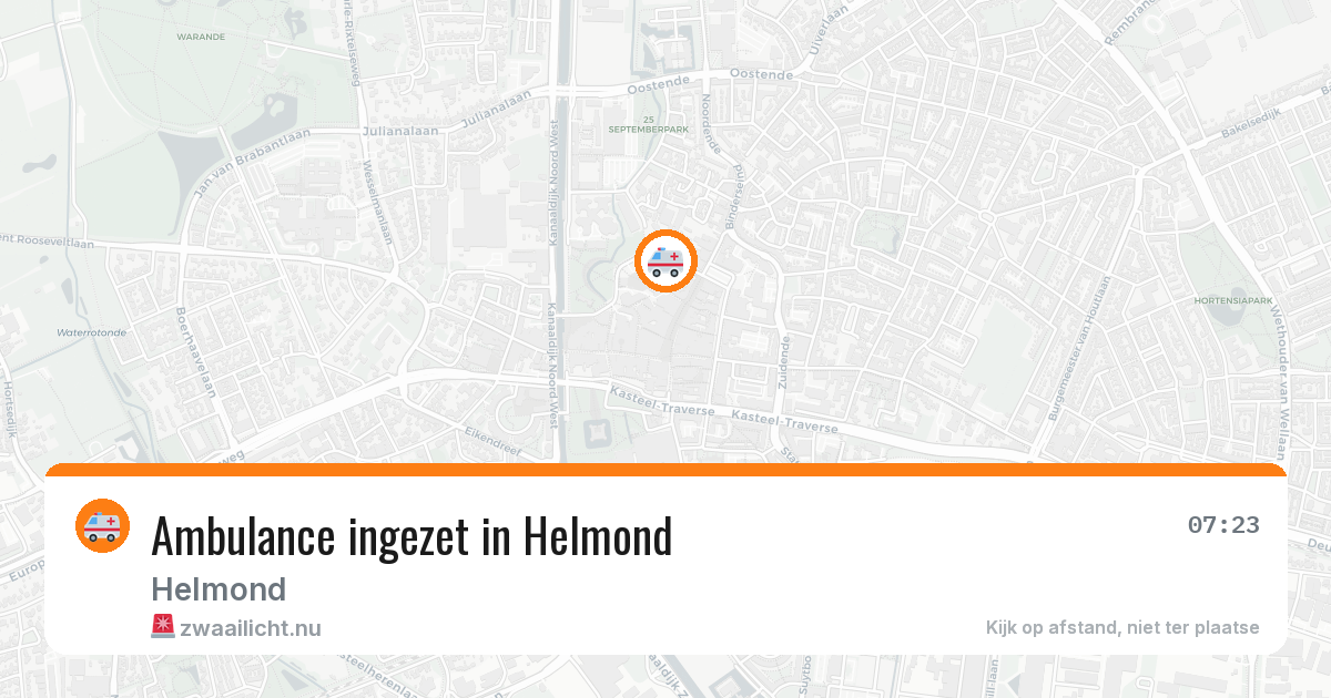 Ambulance ingezet in Helmond — 18 mei 2026