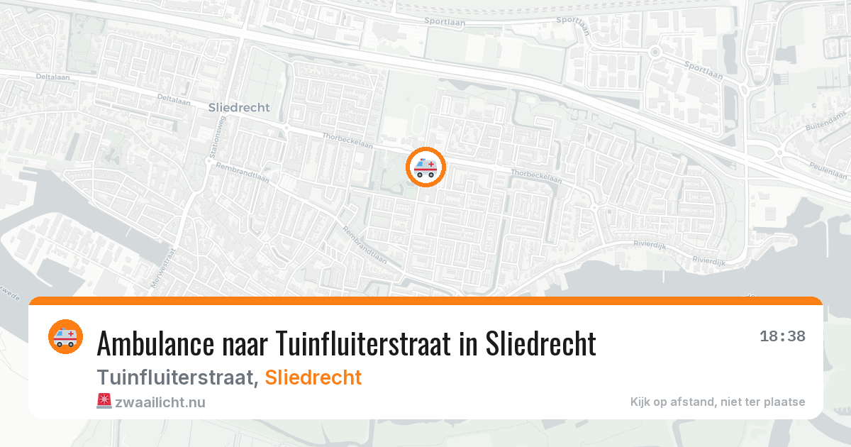 Ambulance naar Tuinfluiterstraat in Sliedrecht — 1 apr 2026