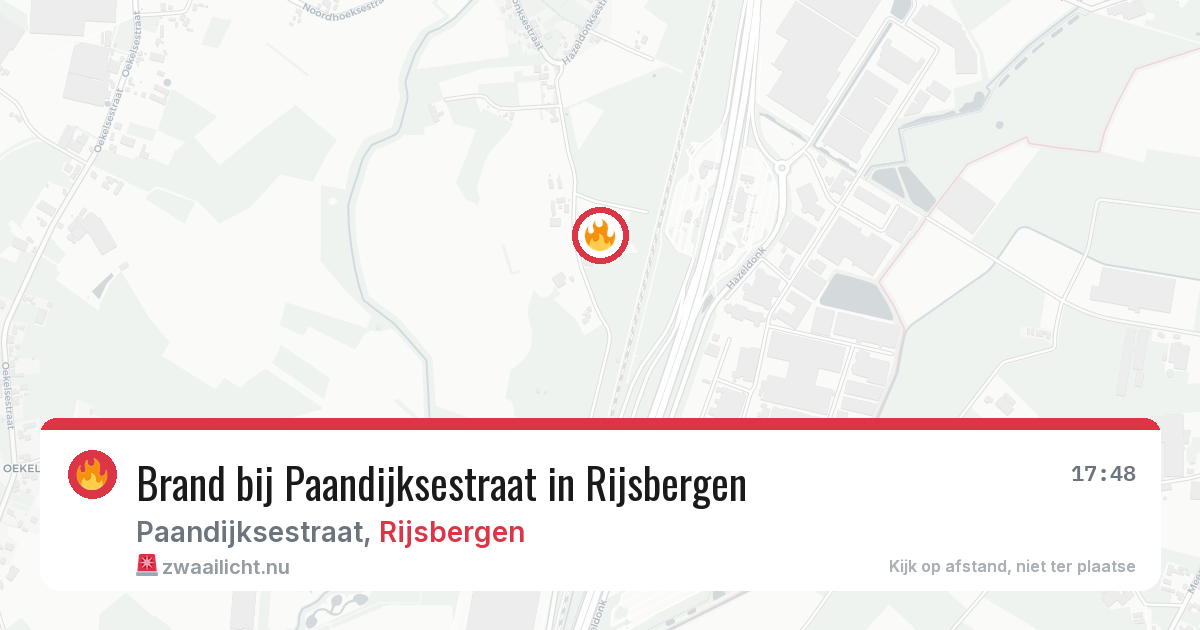 Brand bij Paandijksestraat in Rijsbergen — 18 mei 2026