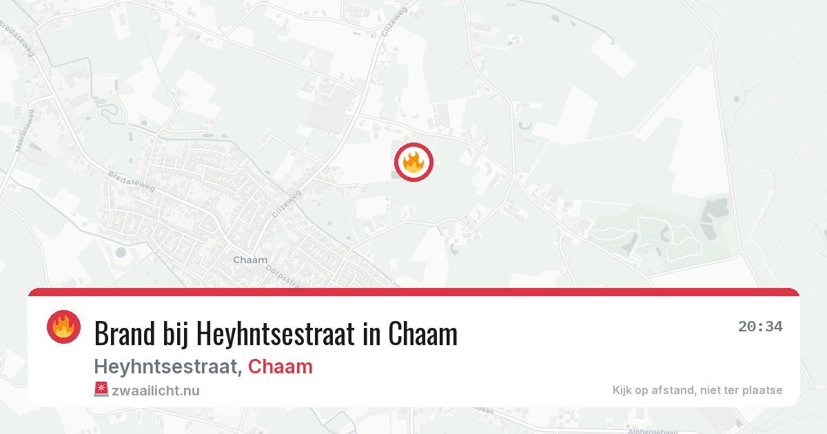 Brand bij Heyhntsestraat in Chaam — 20 mrt 2026