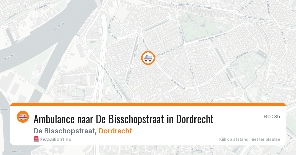 Ambulance naar De Bisschopstraat in Dordrecht — 17 jul 2026