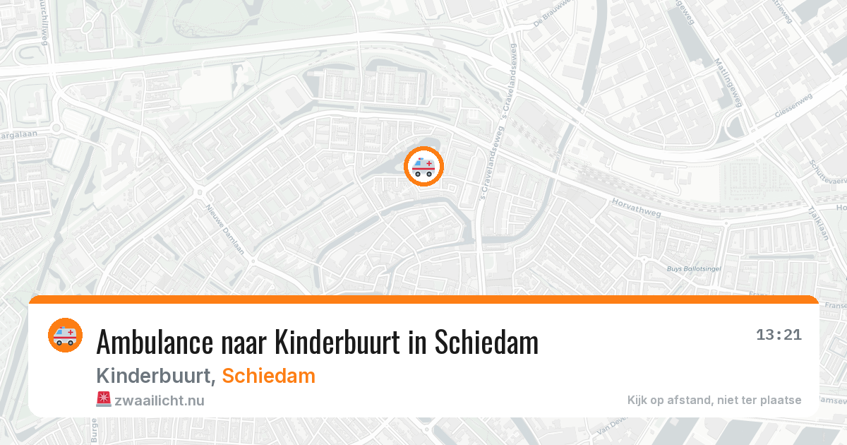 Ambulance naar Kinderbuurt in Schiedam — 9 mei 2026