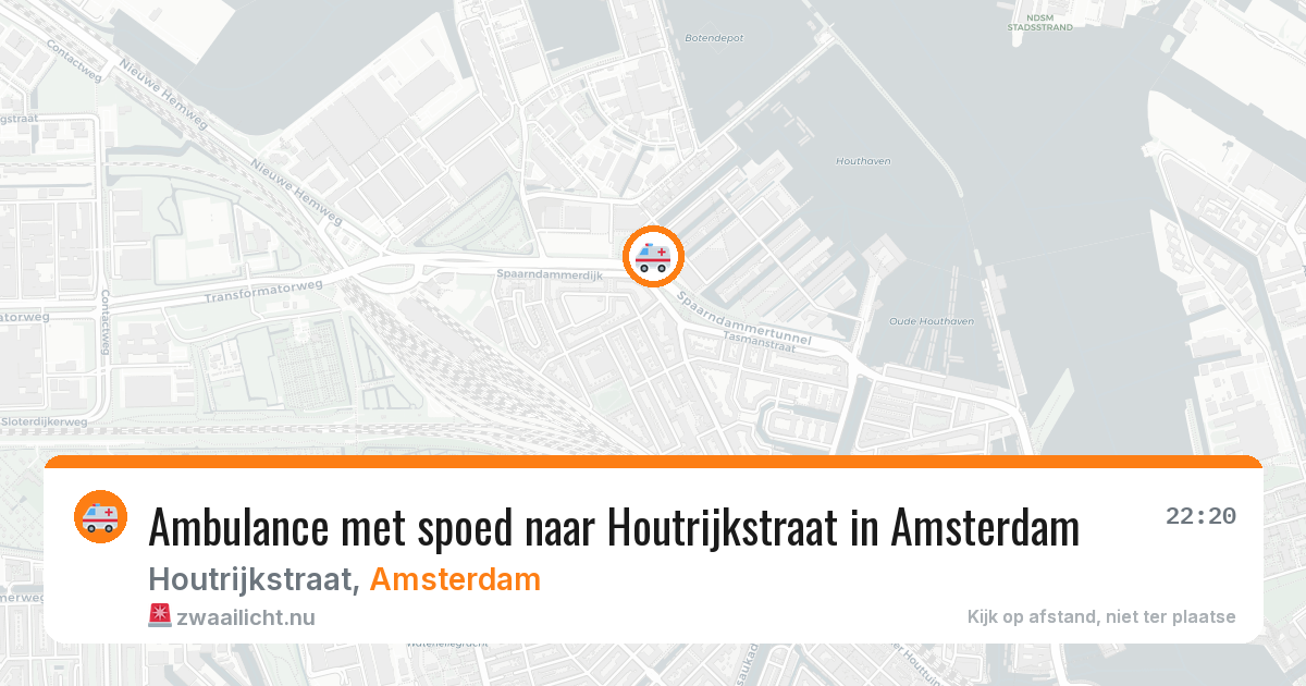 Ambulance met spoed naar Houtrijkstraat in Amsterdam — 7 mei 2026