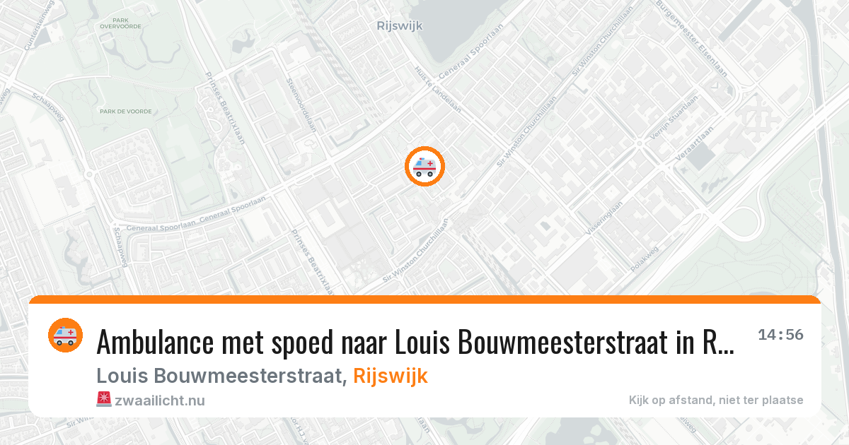 Ambulance met spoed naar Louis Bouwmeesterstraat in Rijswijk — 29 mei 2026