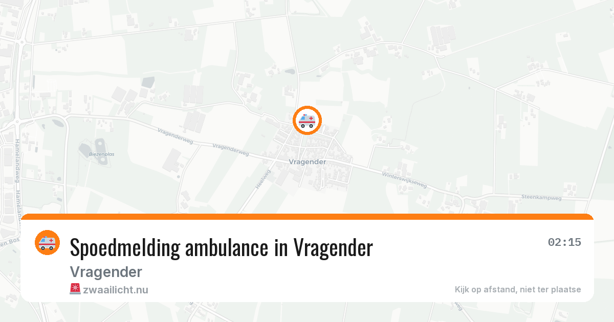 Spoedmelding ambulance in Vragender — 12 apr 2026