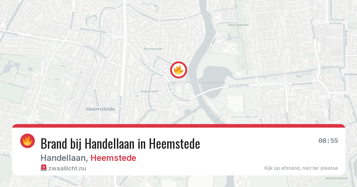 Brand bij Handellaan in Heemstede — 25 mrt 2026