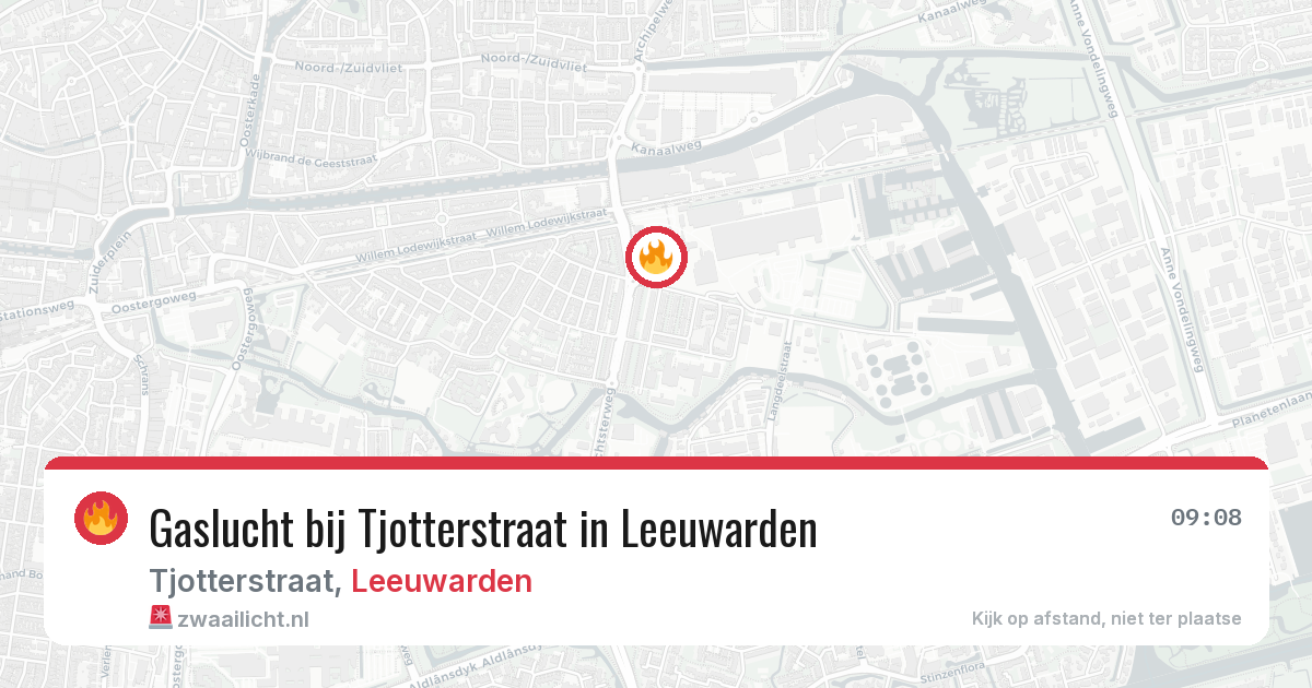 Gaslucht bij Tjotterstraat in Leeuwarden — 28 apr 2026
