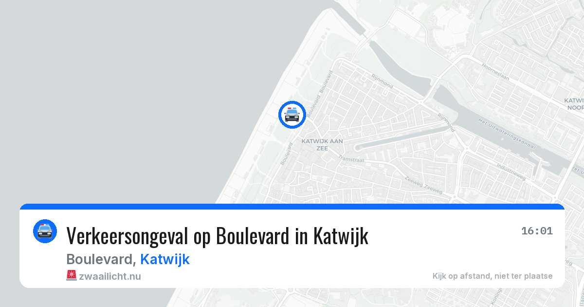 Verkeersongeval op Boulevard in Katwijk — 21 jul 2026