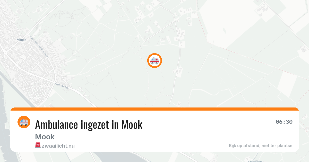 Ambulance ingezet in Mook — 9 jul 2026