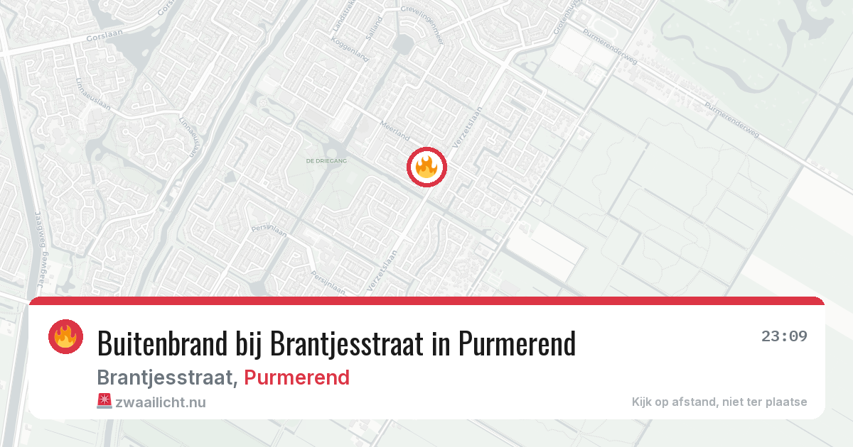 Buitenbrand bij Brantjesstraat in Purmerend — 10 apr 2026