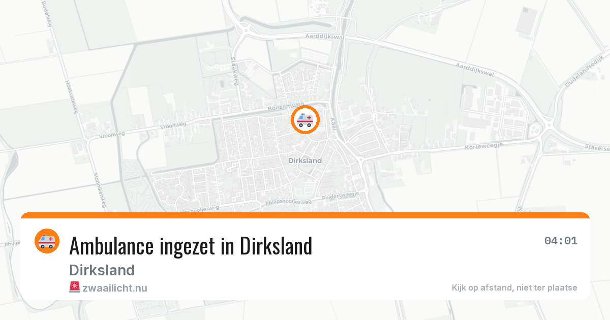 Ambulance ingezet in Dirksland — 11 jul 2026