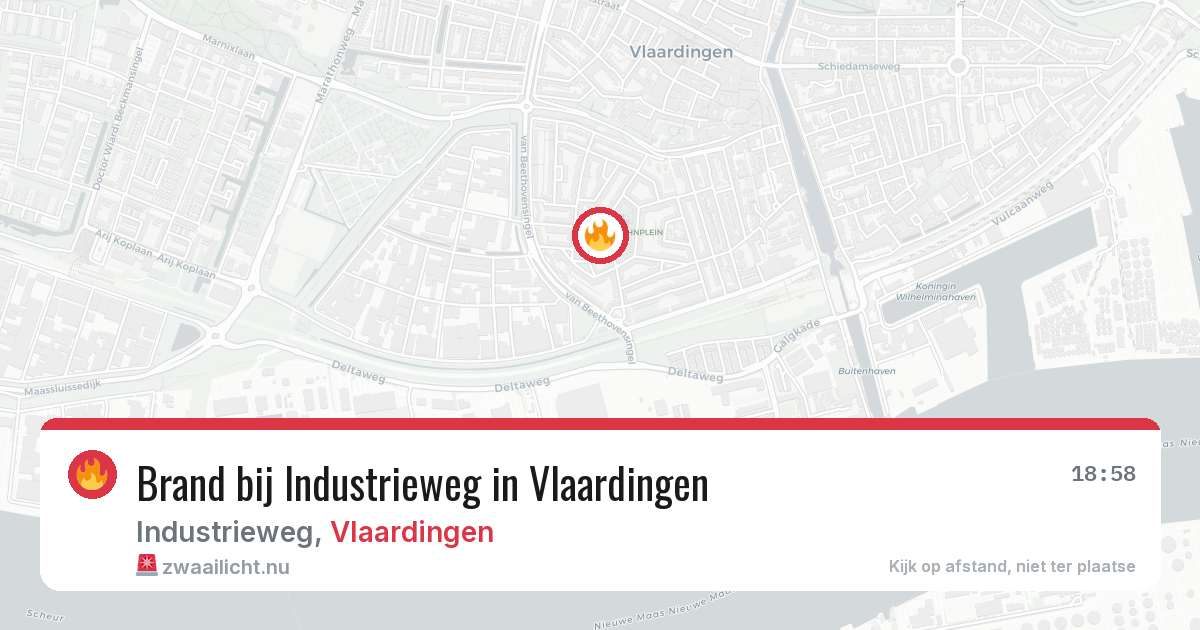 Brand bij Industrieweg in Vlaardingen — 23 apr 2026