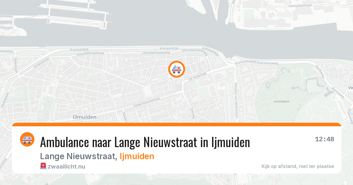Ambulance naar Lange Nieuwstraat in Ijmuiden — 14 jul 2026