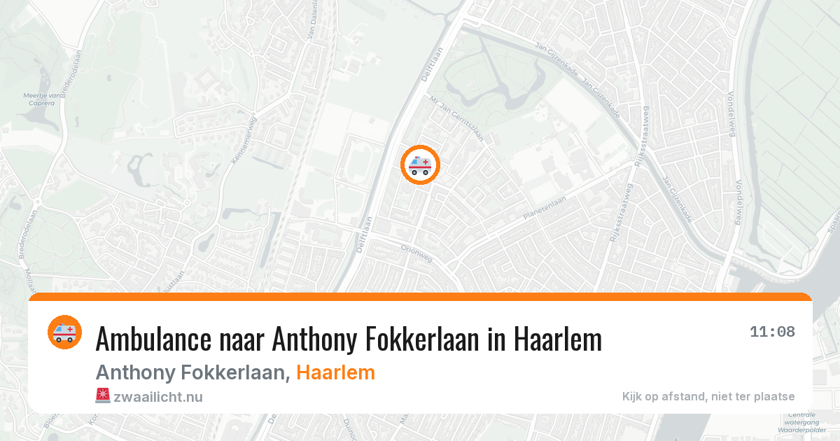Ambulance naar Anthony Fokkerlaan in Haarlem — 25 jul 2026