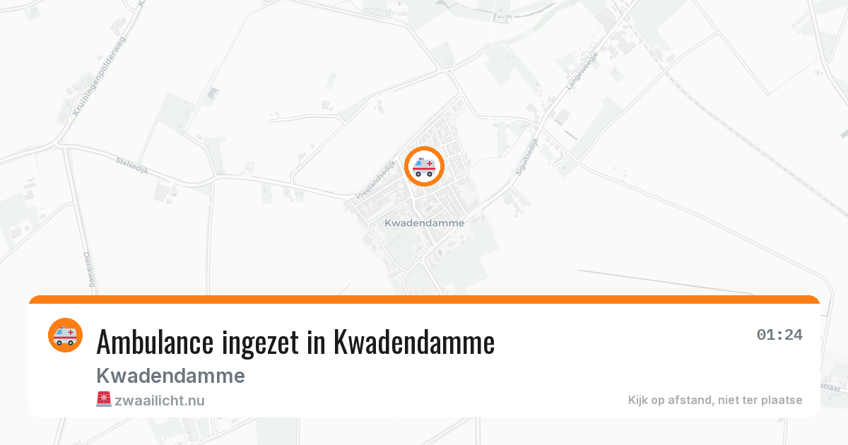 Ambulance ingezet in Kwadendamme — 14 jul 2026