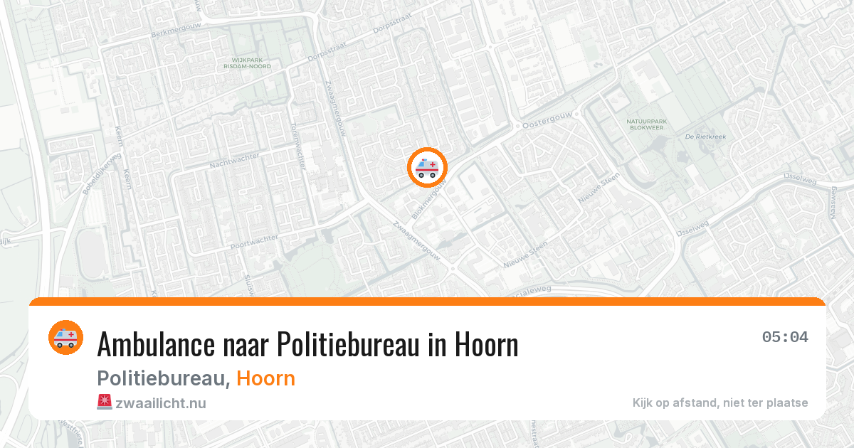 Ambulance naar Politiebureau in Hoorn — 26 jul 2026