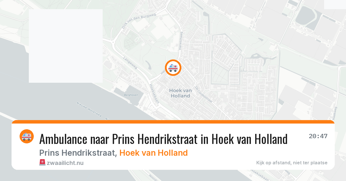 Ambulance naar Prins Hendrikstraat in Hoek van Holland — 9 apr 2026