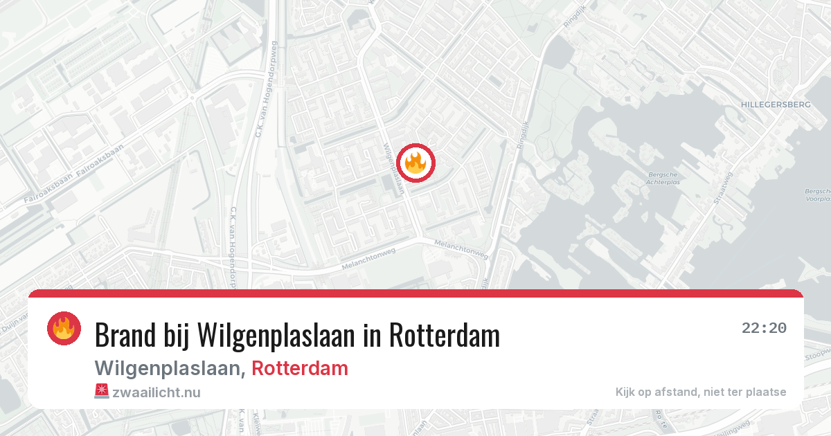 Brand bij Wilgenplaslaan in Rotterdam — 12 jul 2026