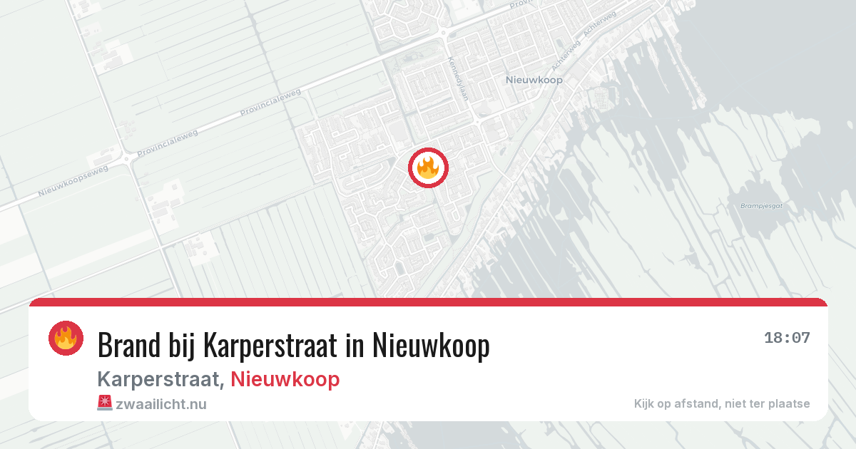 Brand bij Karperstraat in Nieuwkoop — 5 mei 2026