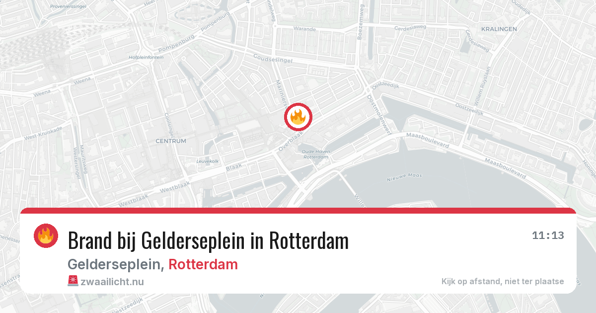 Brand bij Gelderseplein in Rotterdam — 20 mei 2026