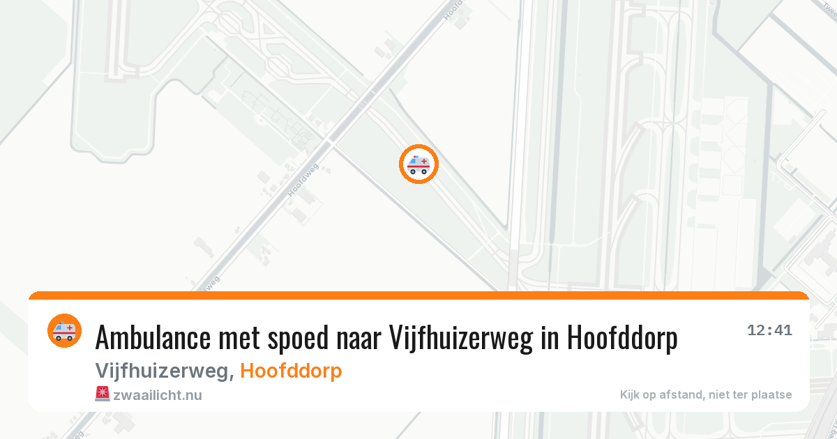 Ambulance met spoed naar Vijfhuizerweg in Hoofddorp — 9 jun 2026