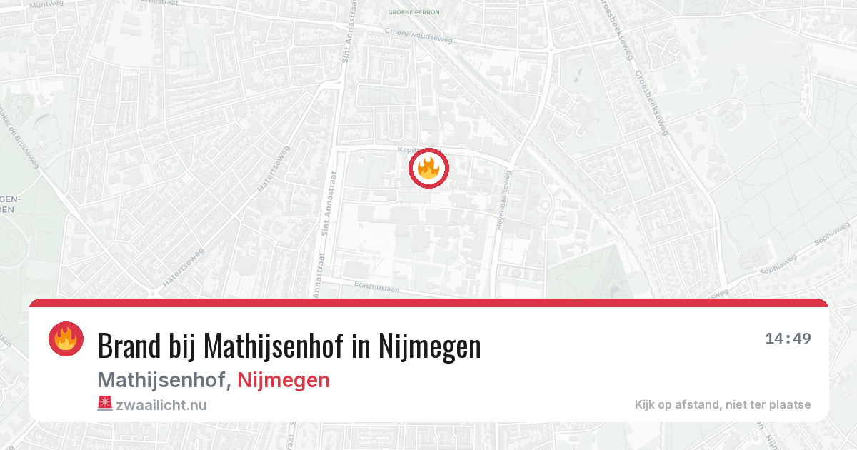 Brand bij Mathijsenhof in Nijmegen — 20 mrt 2026