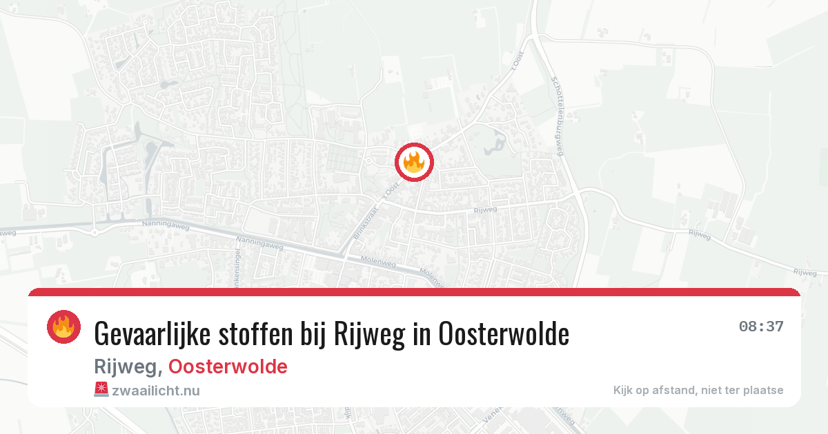 Gevaarlijke stoffen bij Rijweg in Oosterwolde — 4 mrt 2026