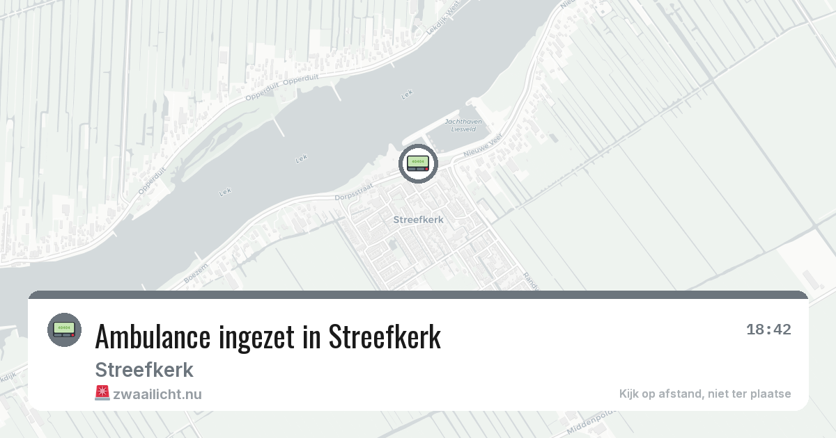 Ambulance ingezet in Streefkerk — 13 jul 2026
