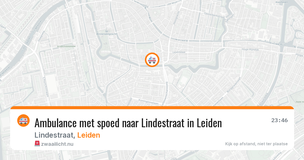 Ambulance met spoed naar Lindestraat in Leiden — 25 jul 2026
