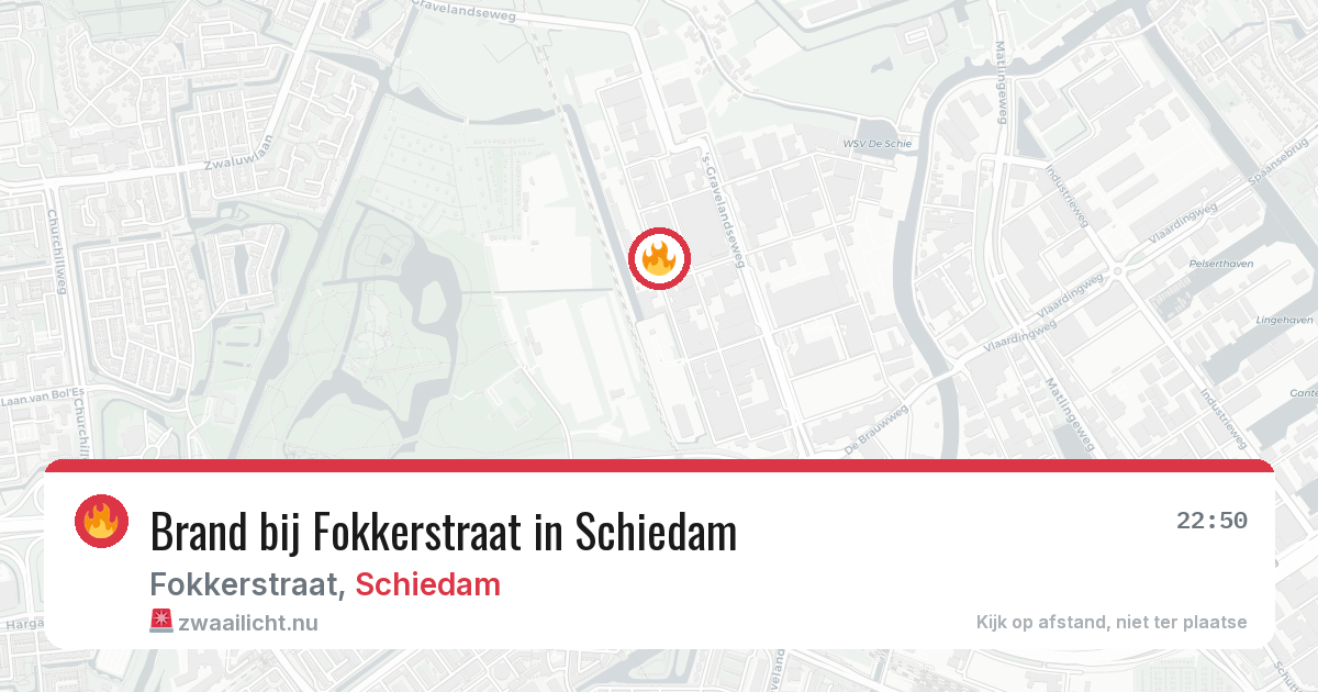 Brand bij Fokkerstraat in Schiedam — 8 apr 2026