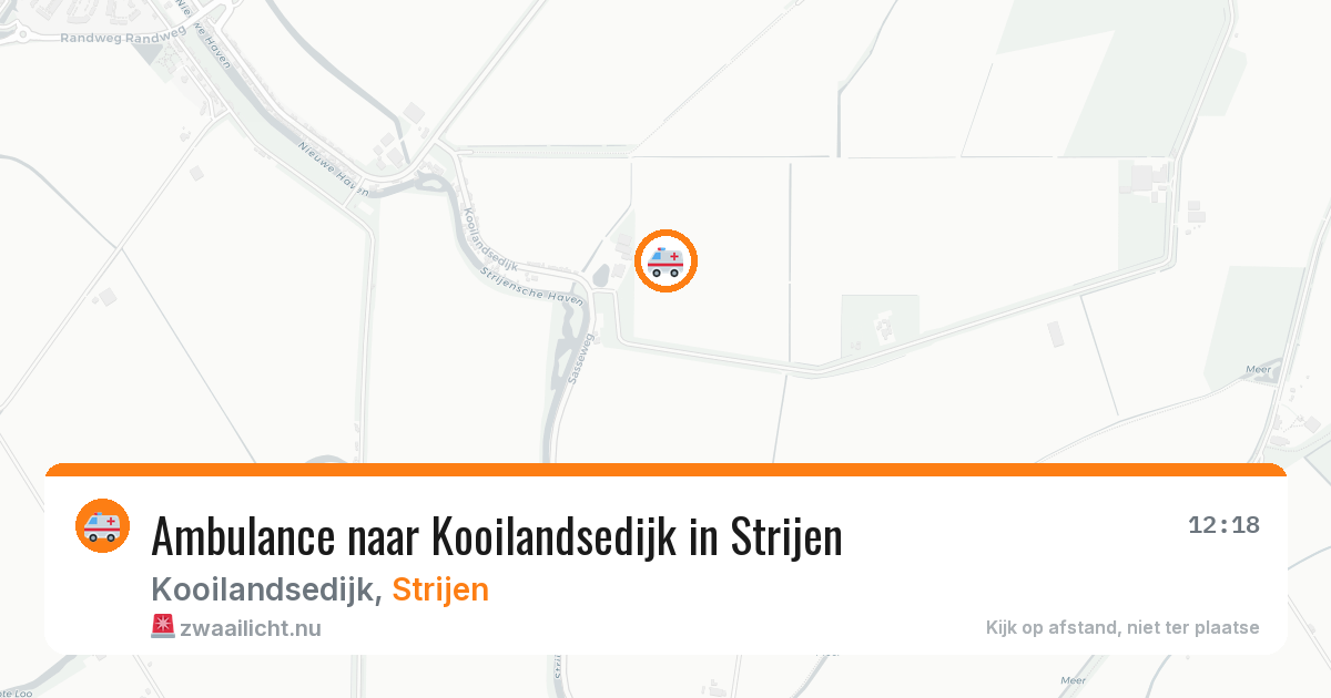 Ambulance naar Kooilandsedijk in Strijen — 25 jul 2026