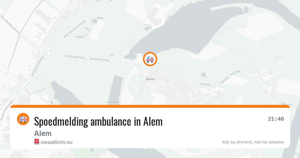 Spoedmelding ambulance in Alem — 31 mrt 2026