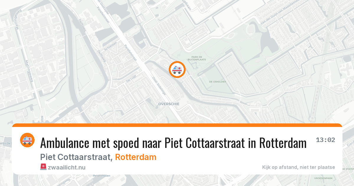 Ambulance met spoed naar Piet Cottaarstraat in Rotterdam — 30 mrt 2026