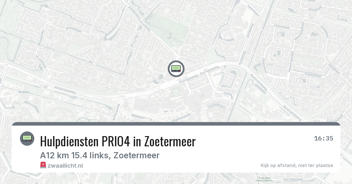 Hulpdiensten PRIO4 in Zoetermeer — 3 mrt 2026 | 🚨 Zwaailicht.nu