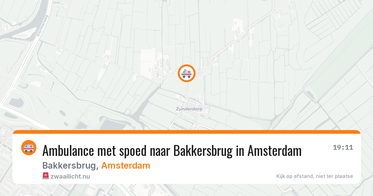 Ambulance met spoed naar Bakkersbrug in Amsterdam — 24 mei 2026