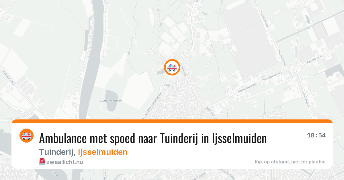 Ambulance met spoed naar Tuinderij in Ijsselmuiden — 18 jul 2026