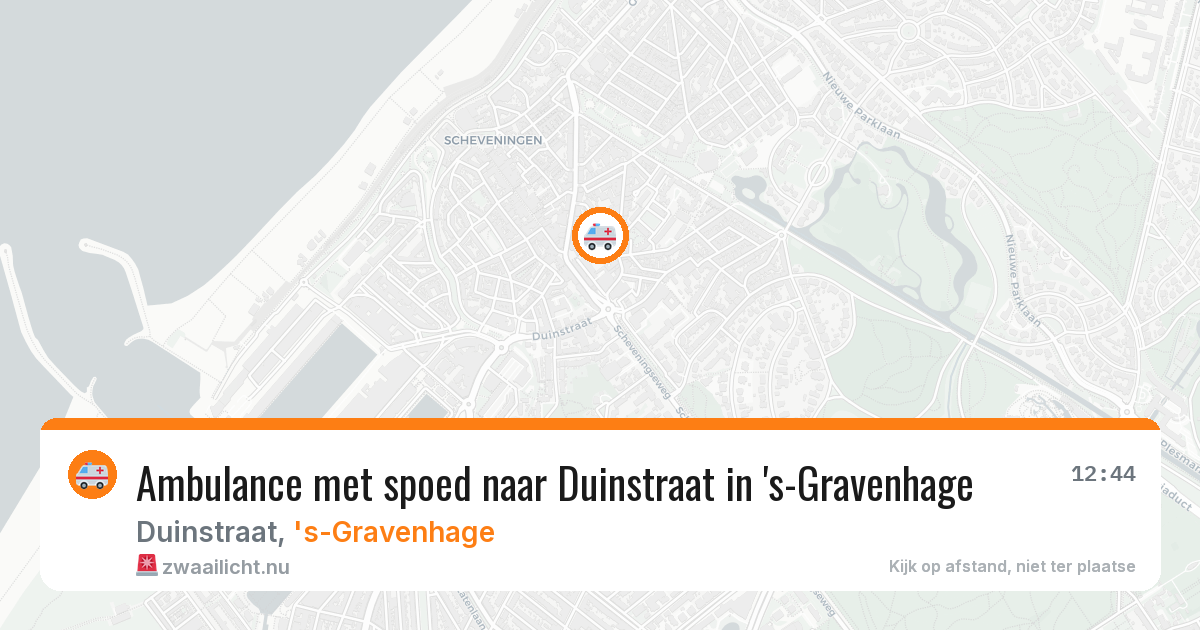 Ambulance met spoed naar Duinstraat in 's-Gravenhage — 18 mei 2026