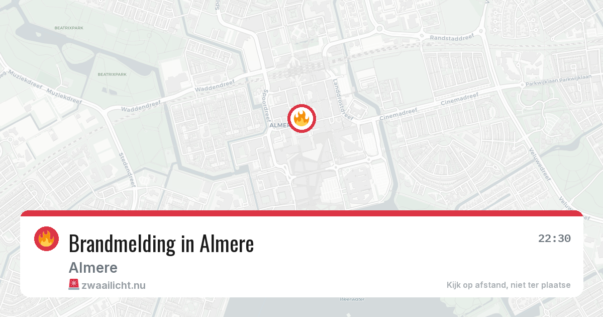 Brandmelding in Almere — 16 jul 2026