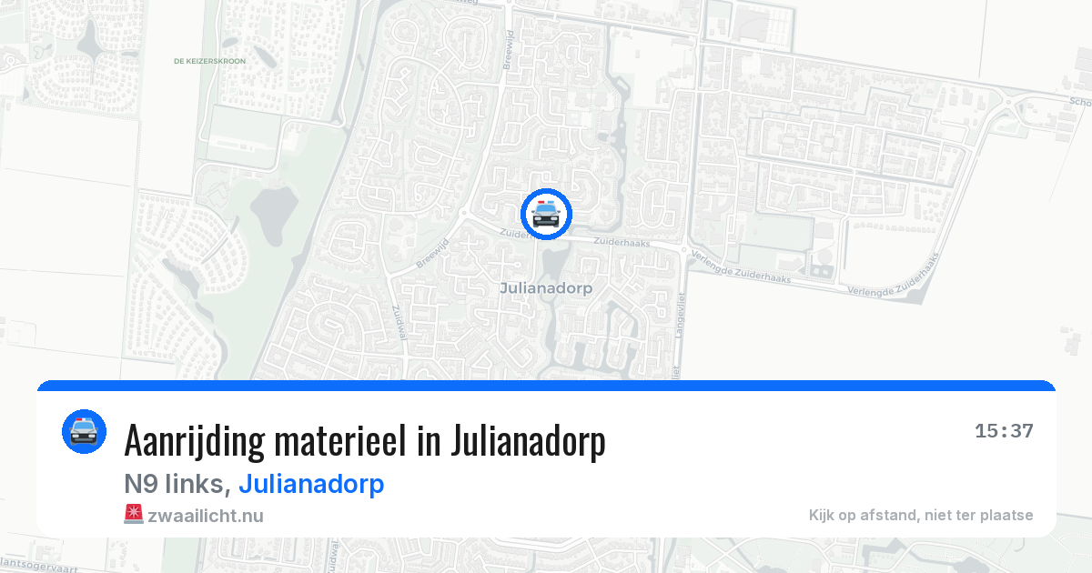 Aanrijding materieel in Julianadorp — 17 mrt 2026