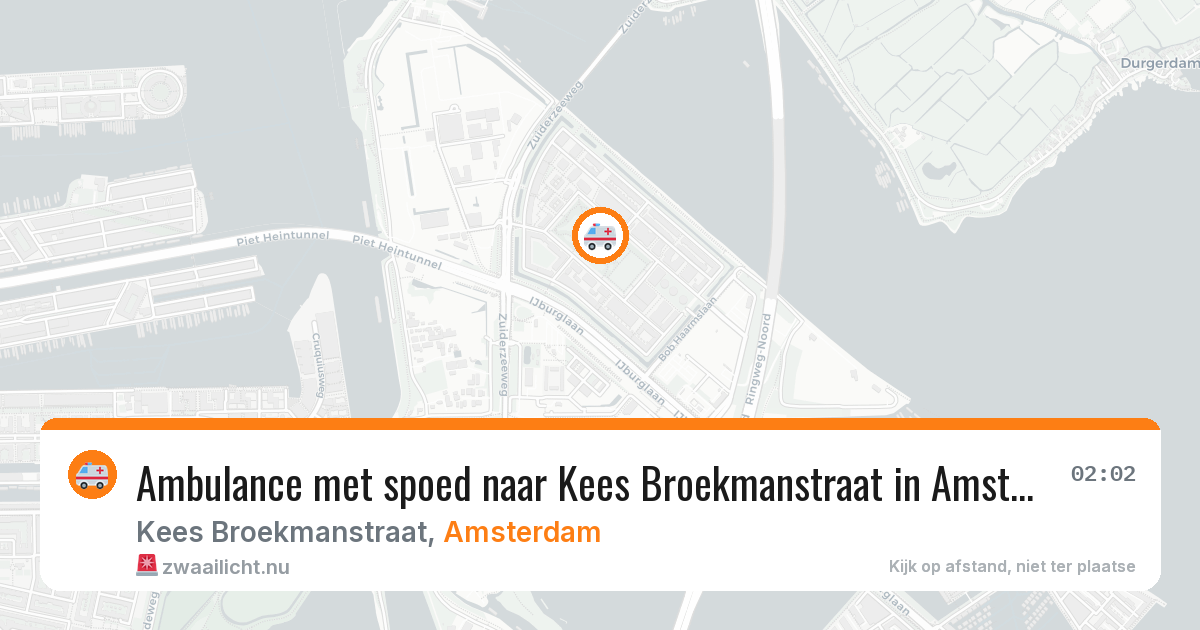 Ambulance met spoed naar Kees Broekmanstraat in Amsterdam — 16 mei 2026