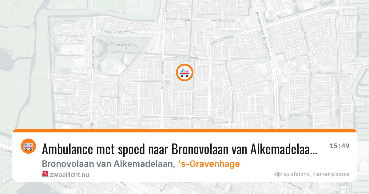 Ambulance met spoed naar Bronovolaan van Alkemadelaan in 's-Gravenhage — 31 jan 2026