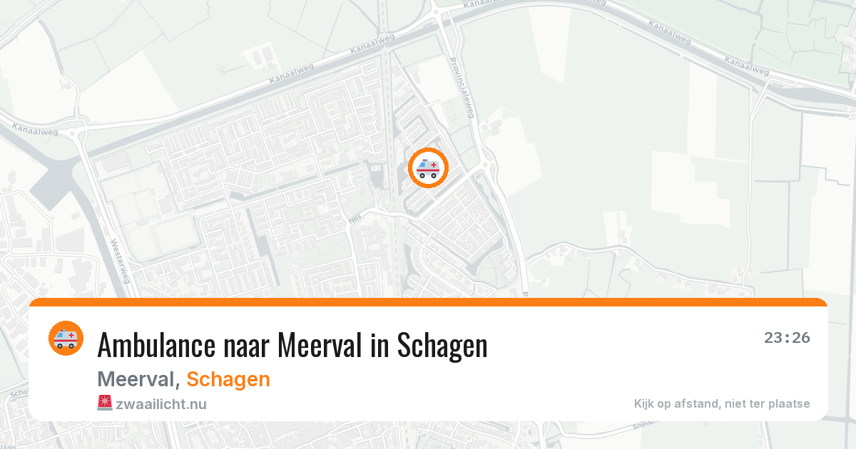 Ambulance naar Meerval in Schagen — 19 jul 2026