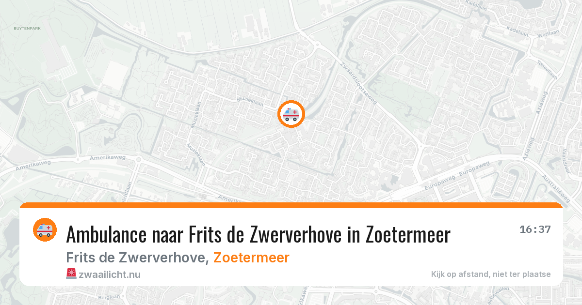 Ambulance naar Frits de Zwerverhove in Zoetermeer — 4 jun 2026
