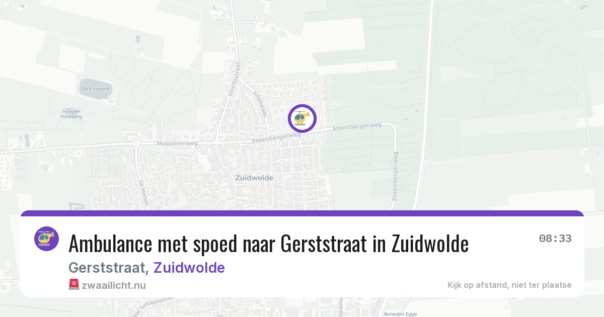 Ambulance met spoed naar Gerststraat in Zuidwolde — 20 feb 2026