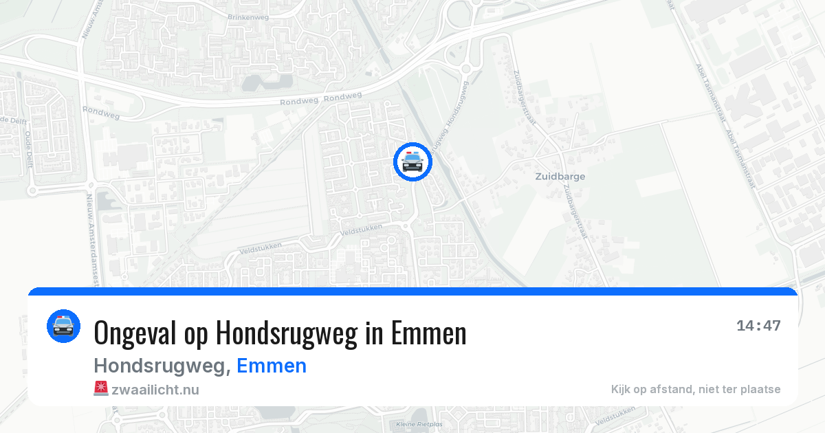 Ongeval op Hondsrugweg in Emmen — 19 jan 2026