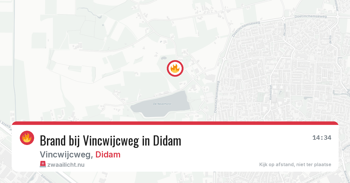 Brand bij Vincwijcweg in Didam — 7 jul 2026