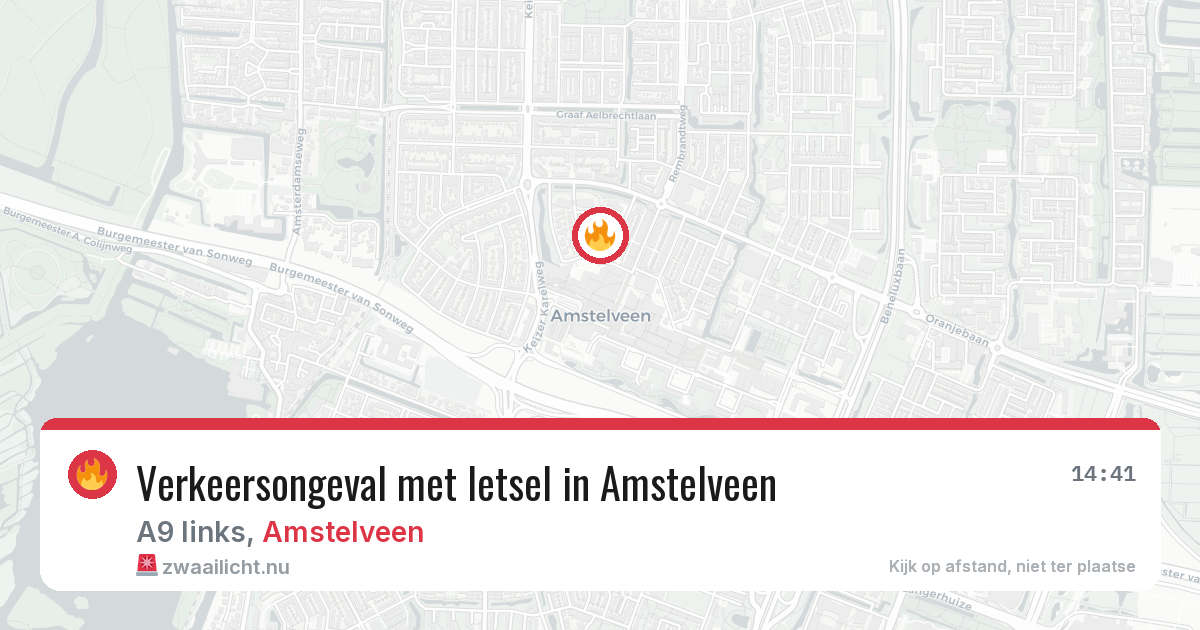 Verkeersongeval met letsel in Amstelveen — 12 mei 2026